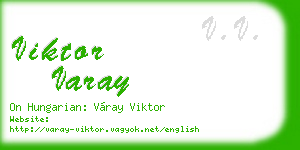 viktor varay business card